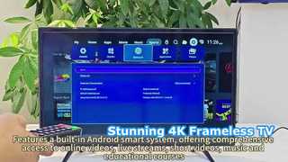 Smart TV with a metal frame